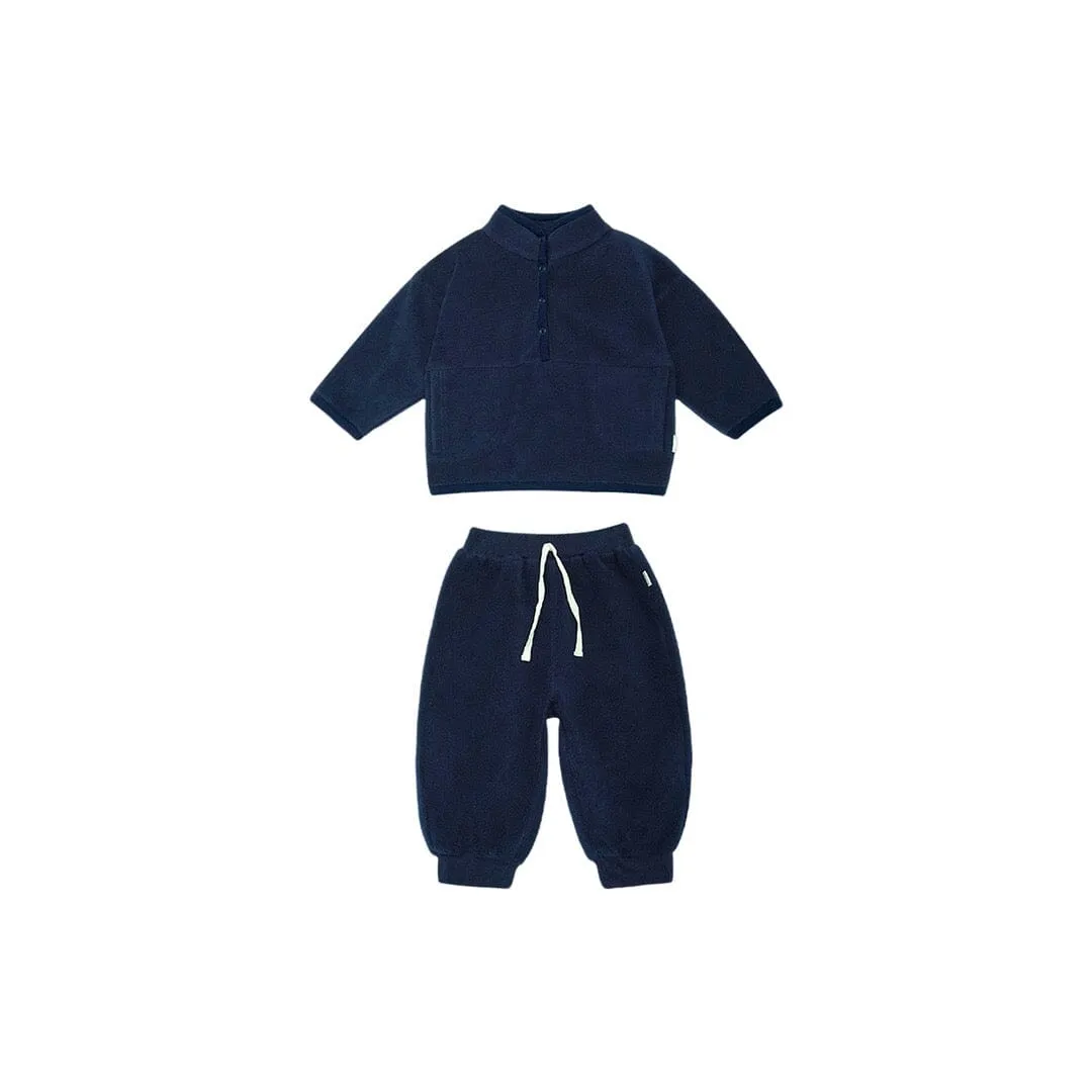 Half Button Polar Fleece Sweatshirt Set