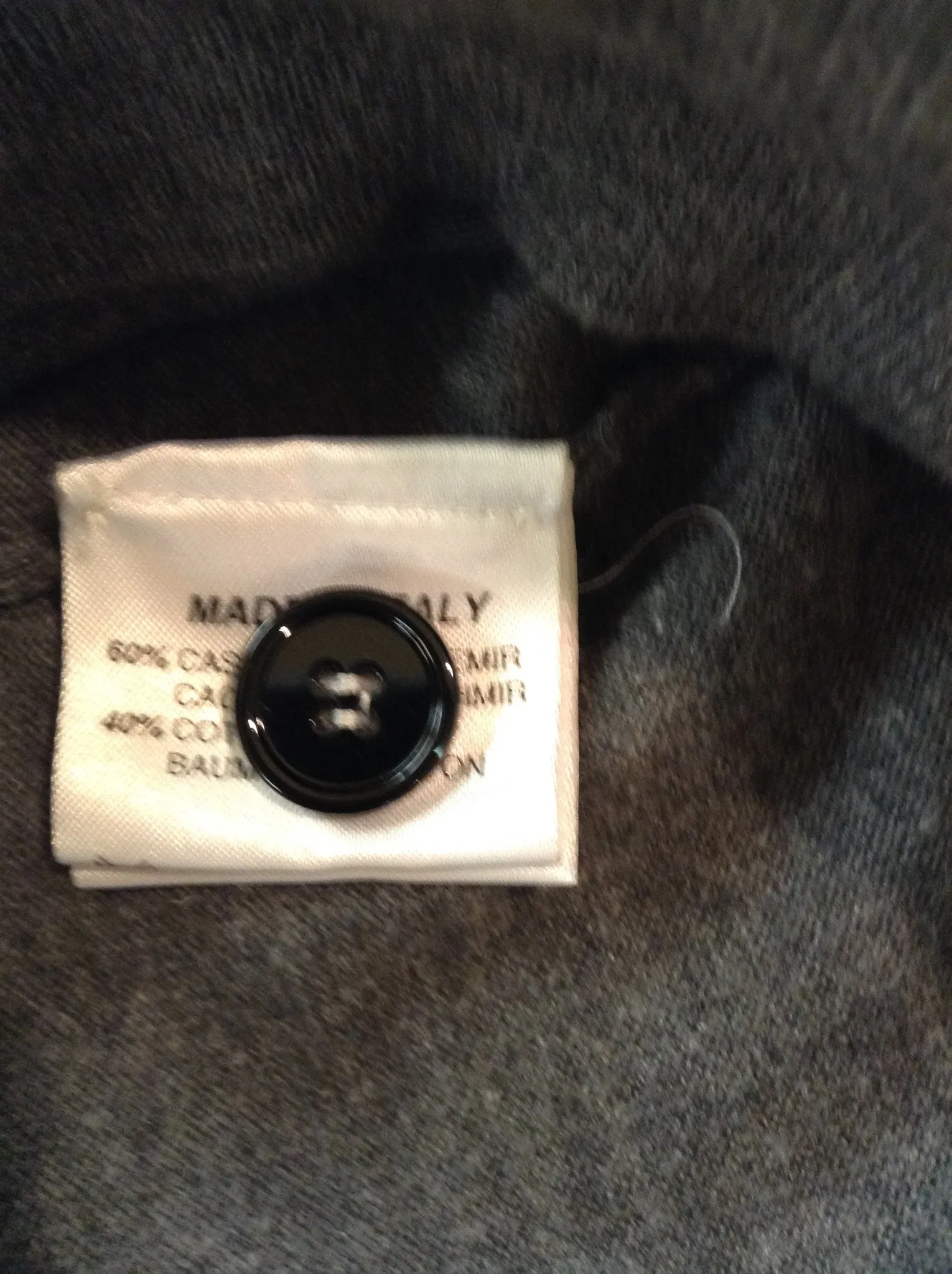 Hermes - Long Sleeve Grey Zip Neck Sweater - L
