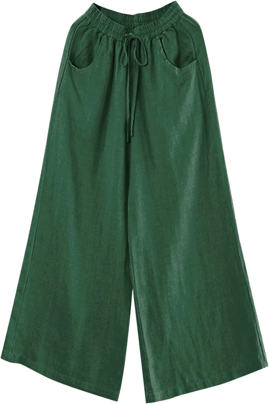 High Solid Fashion Waist Women's Wide Color Wash Trousers Pants Leg Plus Size Pants Women Plus Size Camouflage Clothes
