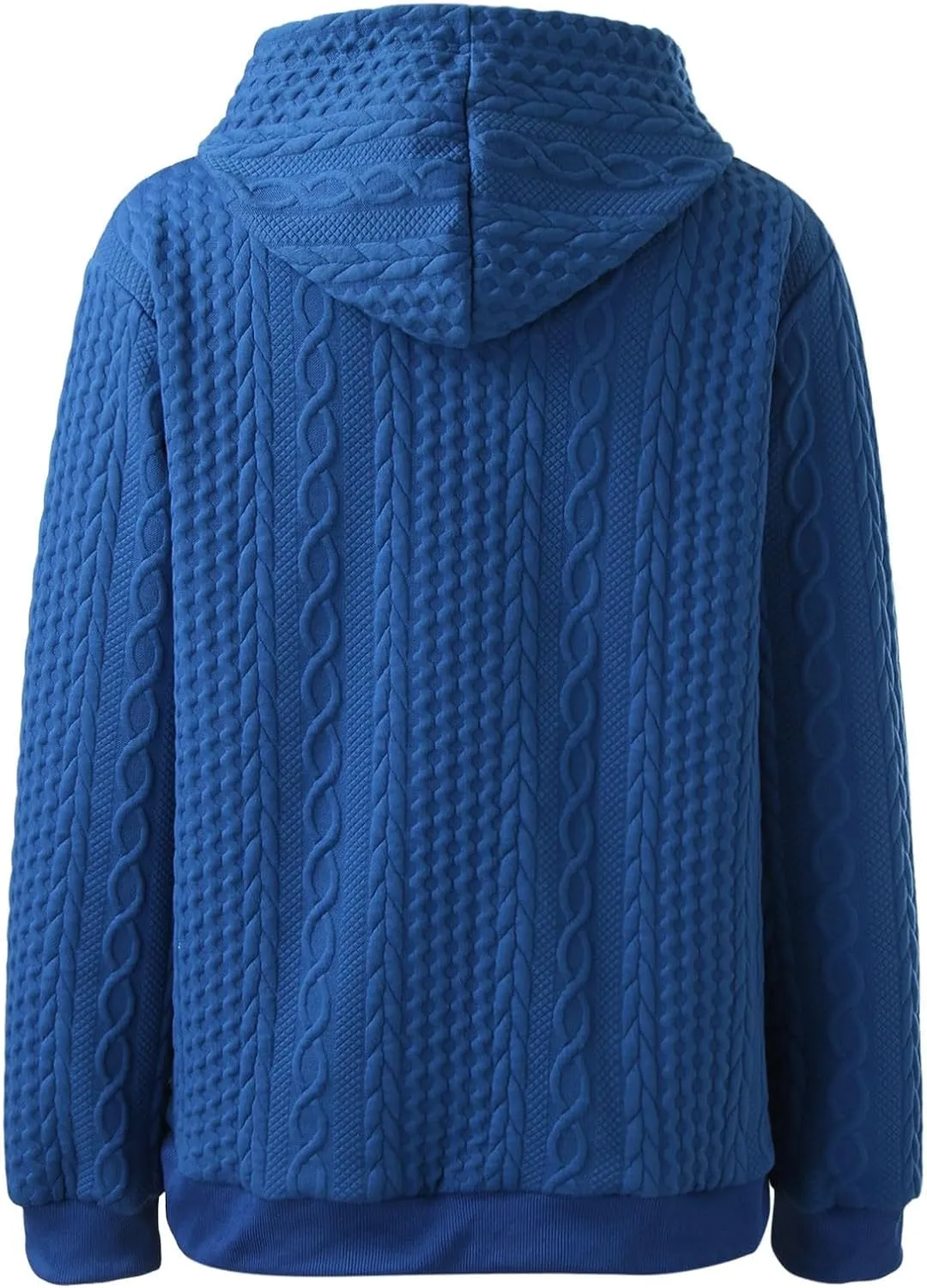 Hooded Sweatshirt Women Pullover Drawstring Loose Sweaters Trendy Oversized Long Sleeve Shirt Solid Top with Pocket