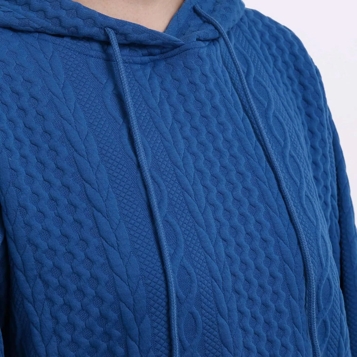 Hooded Sweatshirt Women Pullover Drawstring Loose Sweaters Trendy Oversized Long Sleeve Shirt Solid Top with Pocket