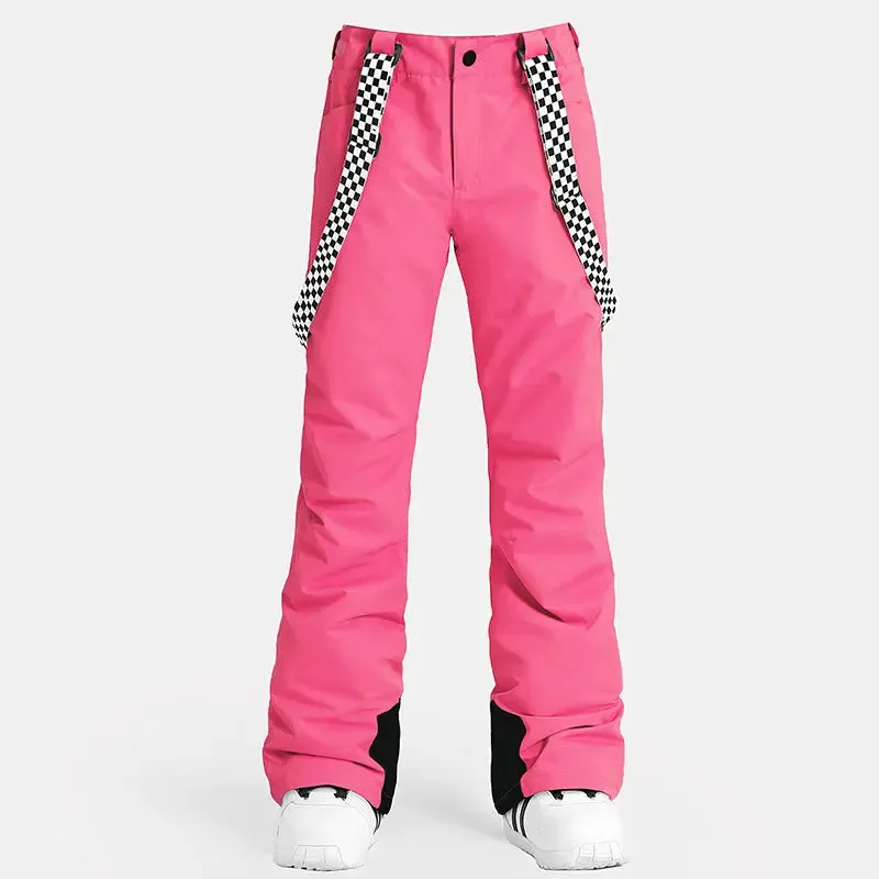 HOTIAN Women's Ski Pants Adjustable Strap Snowboard Pants