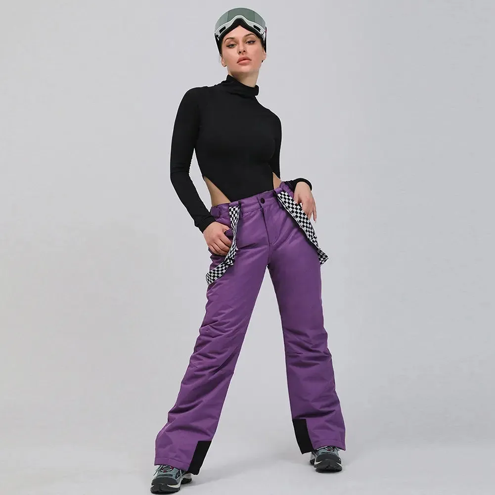 HOTIAN Women's Ski Pants Adjustable Strap Snowboard Pants