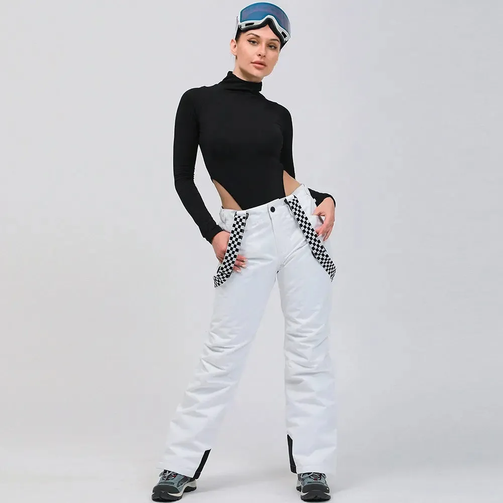 HOTIAN Women's Ski Pants Adjustable Strap Snowboard Pants