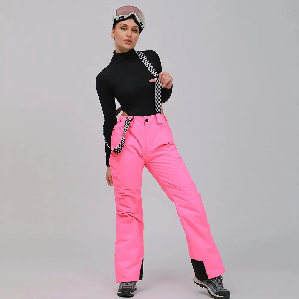 HOTIAN Women's Ski Pants Adjustable Strap Snowboard Pants