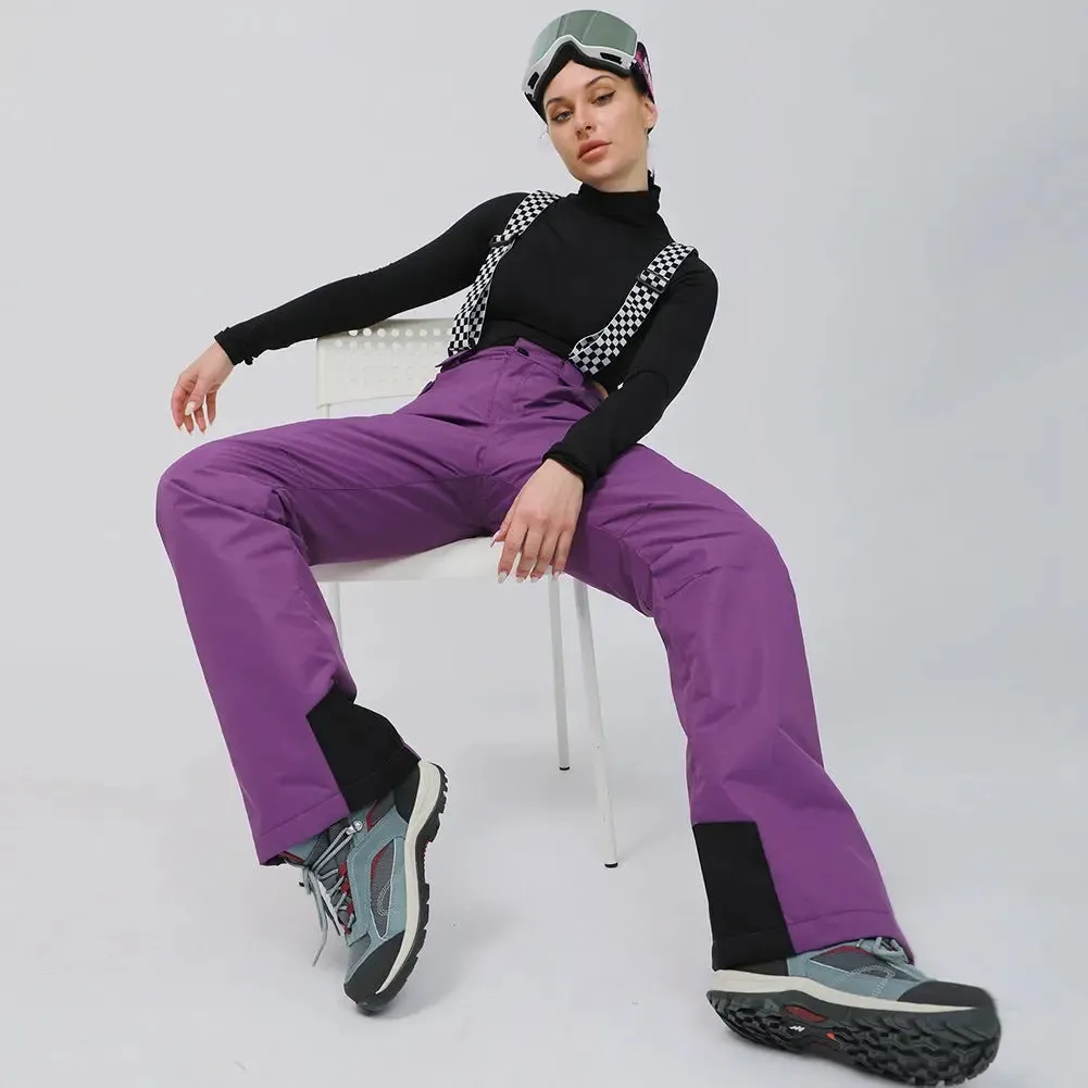 HOTIAN Women's Ski Pants Adjustable Strap Snowboard Pants