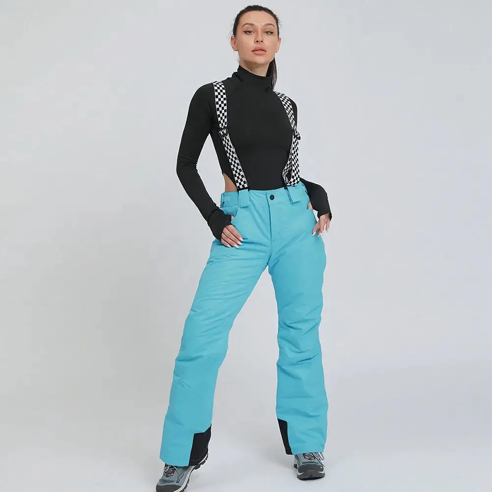 HOTIAN Women's Ski Pants Adjustable Strap Snowboard Pants