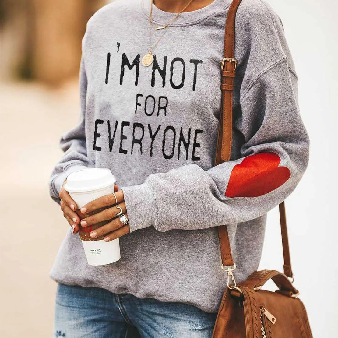 I'm Not for Everyone Sweatshirt for Womens Casual Funny Shirt Crewneck Long Sleeve Letter Graphic Pullover Tops