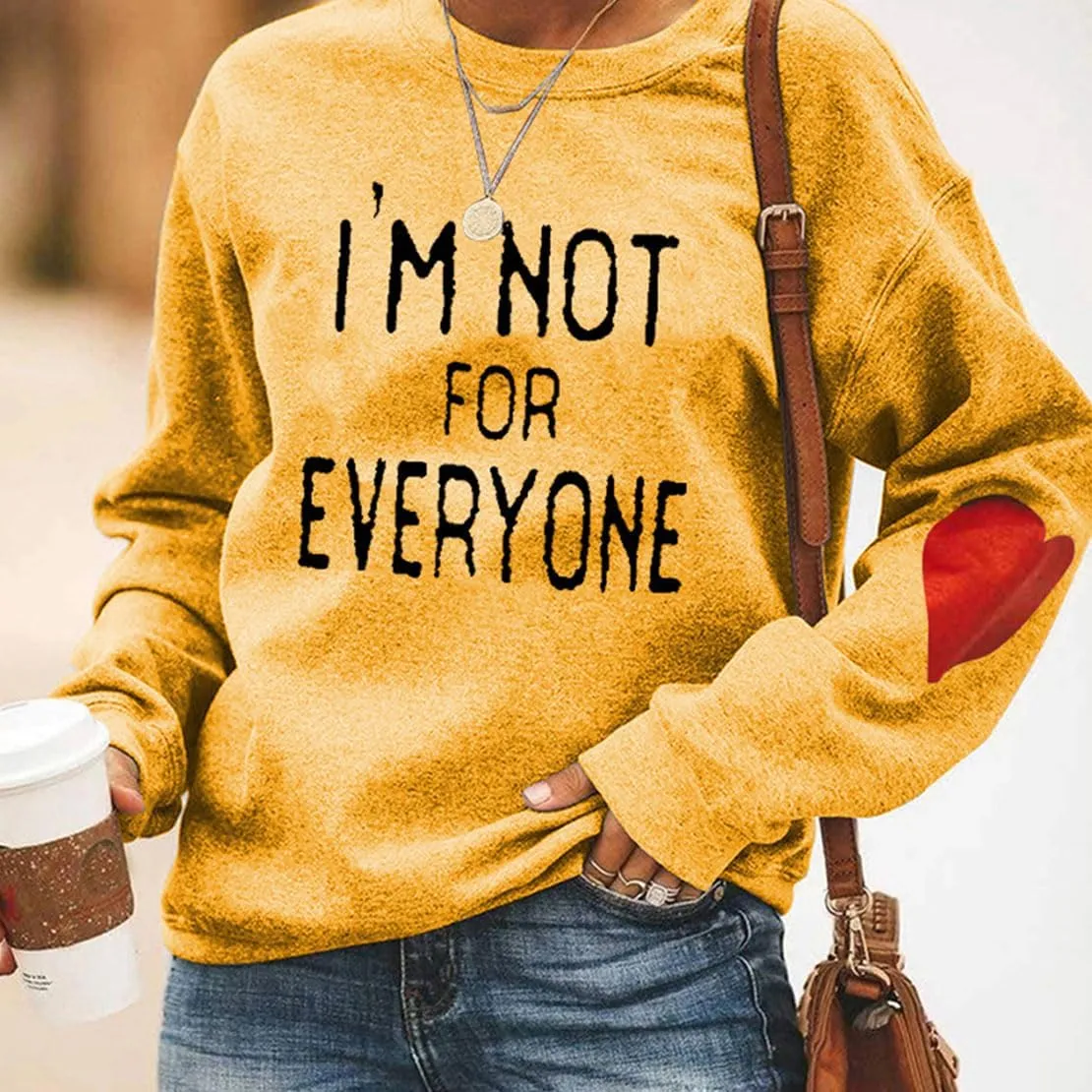 I'm Not for Everyone Sweatshirt for Womens Casual Funny Shirt Crewneck Long Sleeve Letter Graphic Pullover Tops