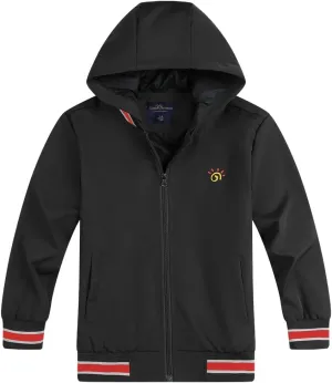 Jingle Bongala Kids Waterproof Hooded Rain Jacket Boys Girls Lightweight Baseball Jacket