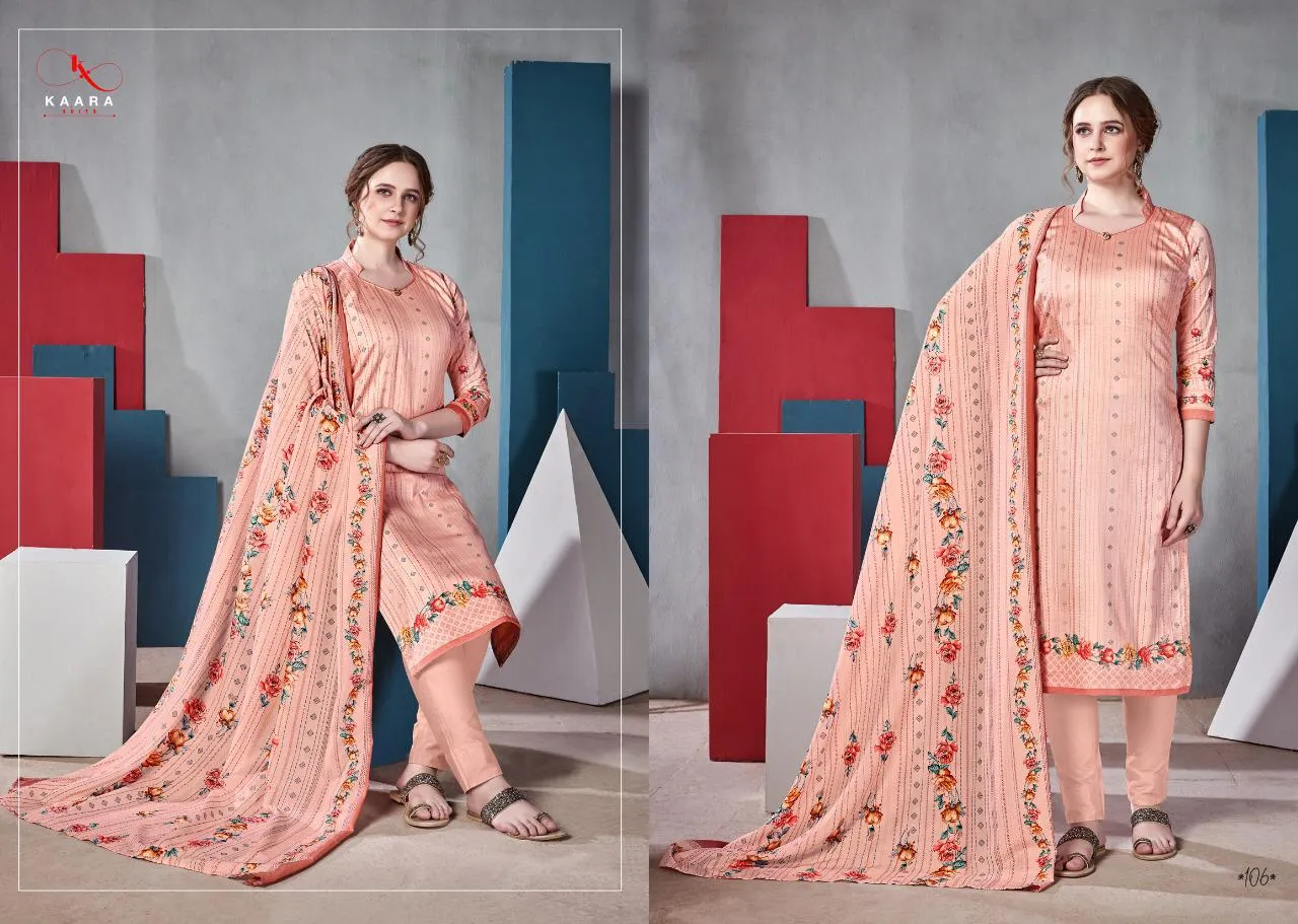 Kaara Suits Zahira Jam Satin Digital Print Casual Wear Salwar Kameez