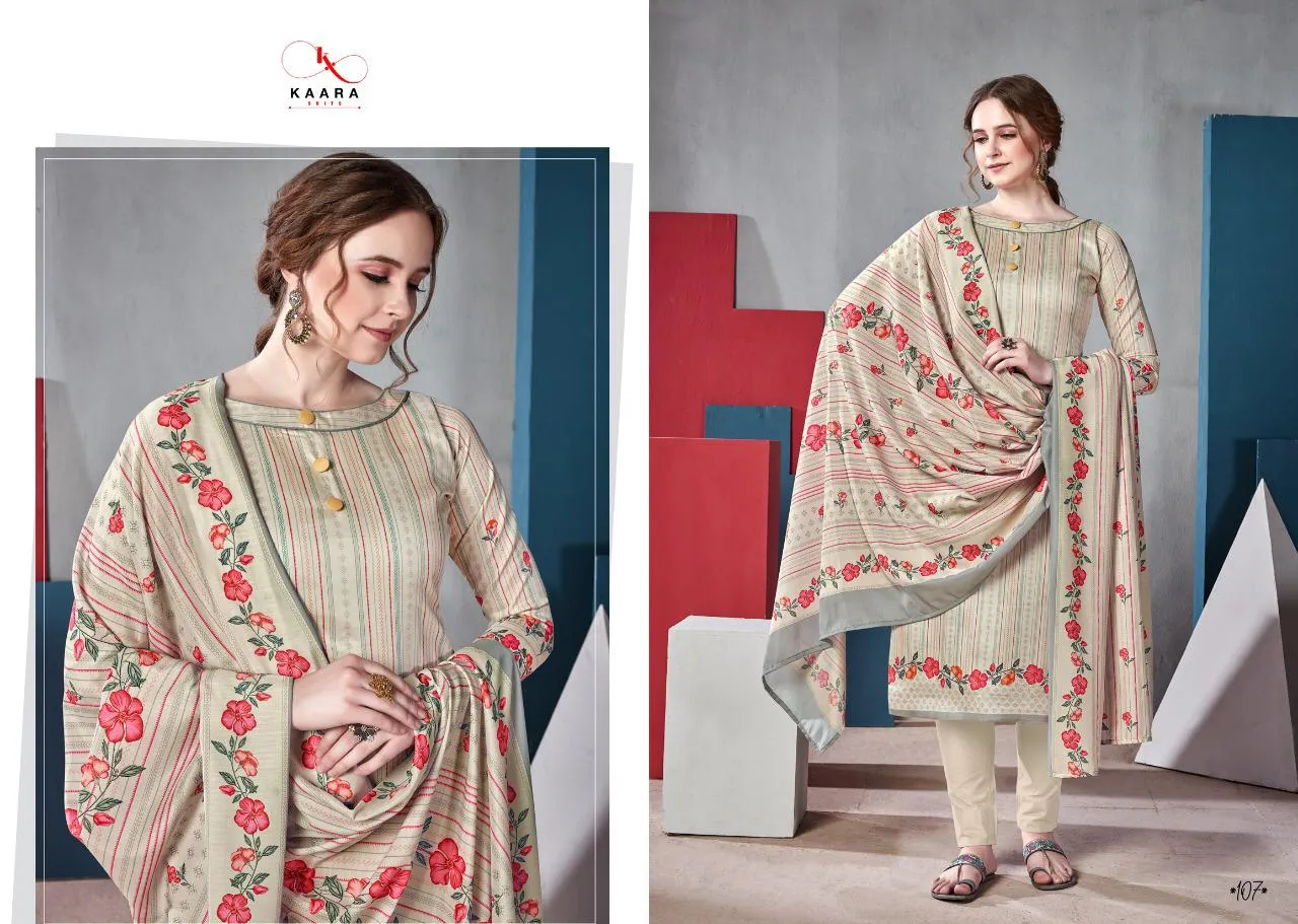 Kaara Suits Zahira Jam Satin Digital Print Casual Wear Salwar Kameez