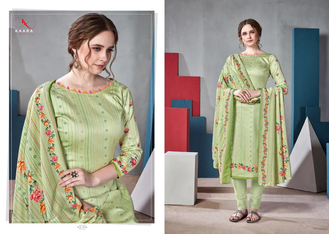 Kaara Suits Zahira Jam Satin Digital Print Casual Wear Salwar Kameez