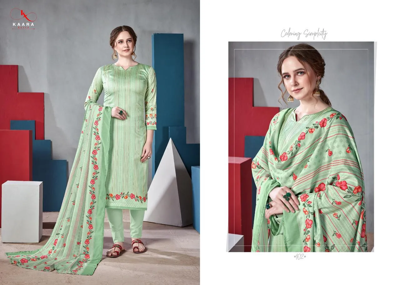 Kaara Suits Zahira Jam Satin Digital Print Casual Wear Salwar Kameez