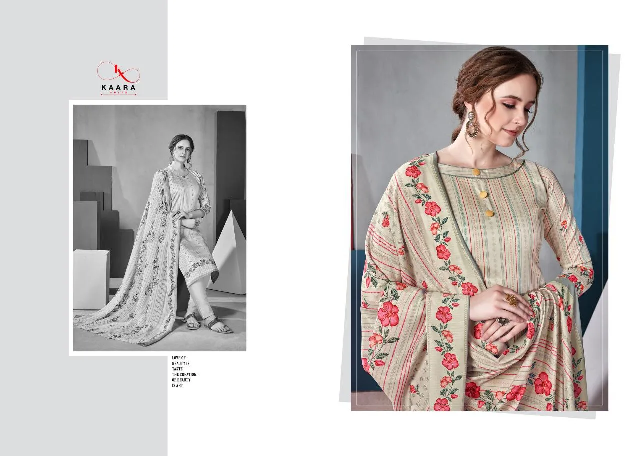 Kaara Suits Zahira Jam Satin Digital Print Casual Wear Salwar Kameez