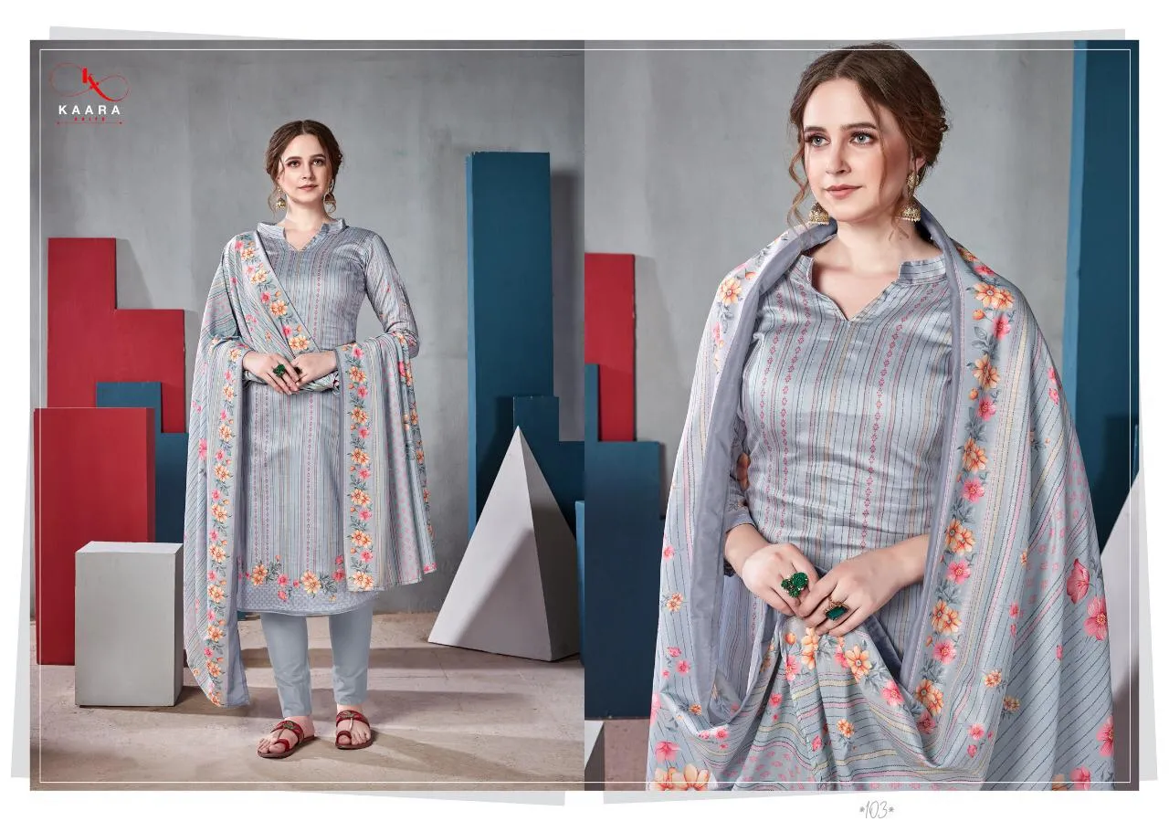 Kaara Suits Zahira Jam Satin Digital Print Casual Wear Salwar Kameez