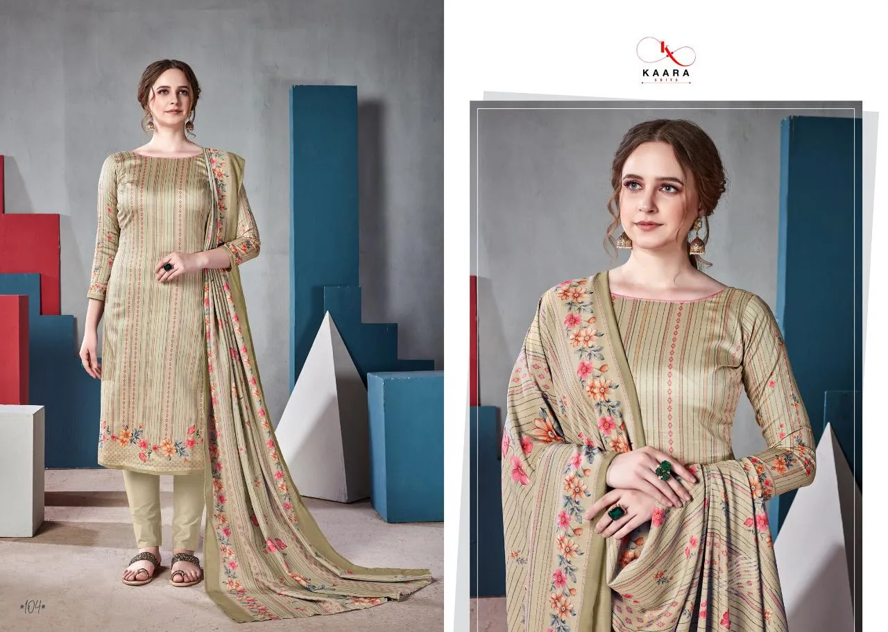Kaara Suits Zahira Jam Satin Digital Print Casual Wear Salwar Kameez