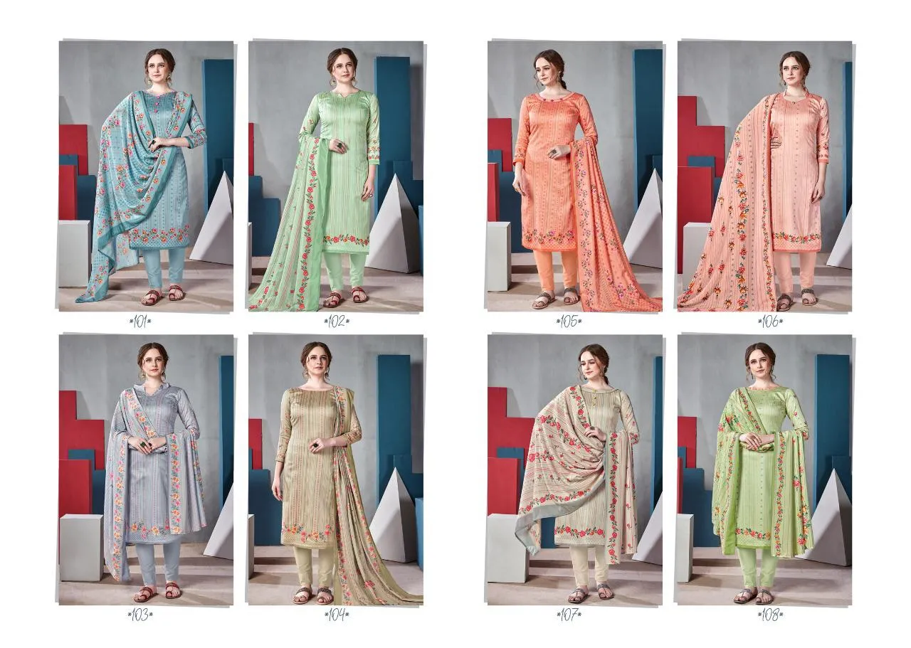 Kaara Suits Zahira Jam Satin Digital Print Casual Wear Salwar Kameez