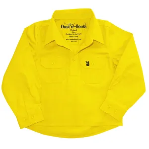 Kids Bright Yellow Half Button