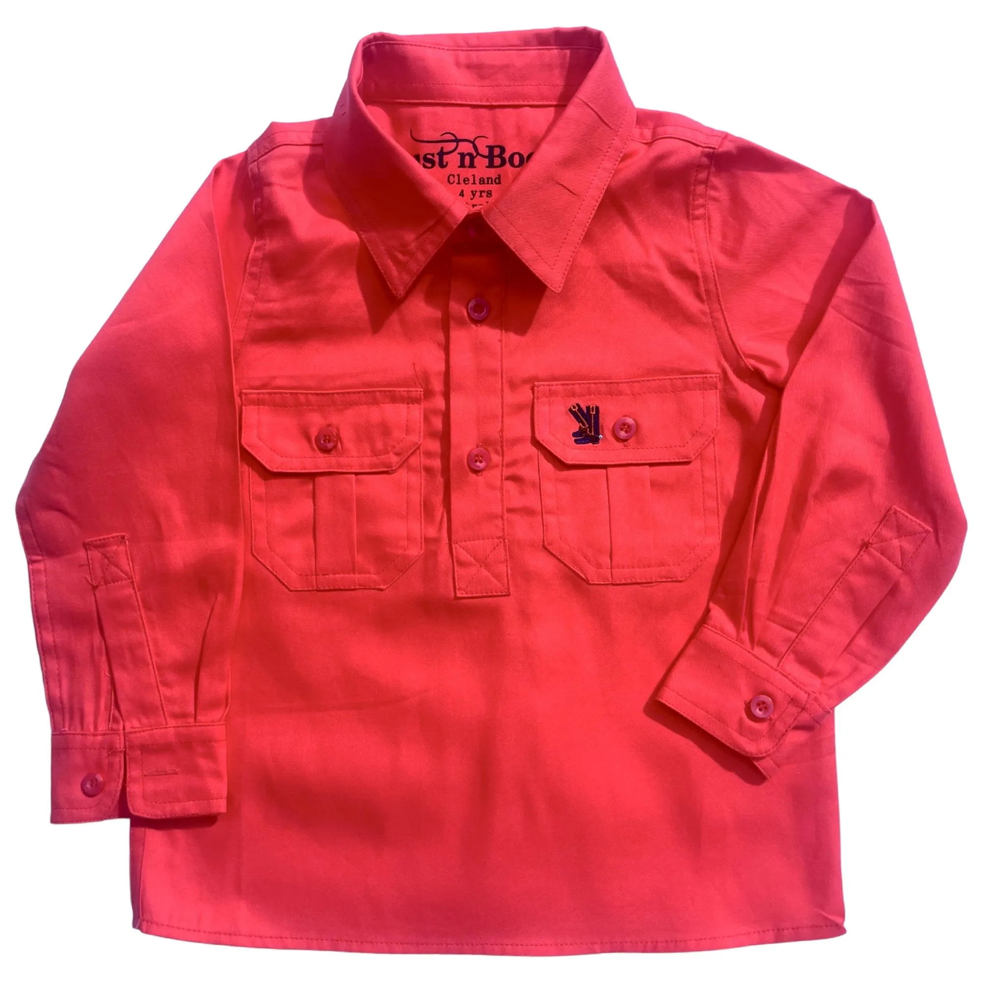Kids Peach Half Button