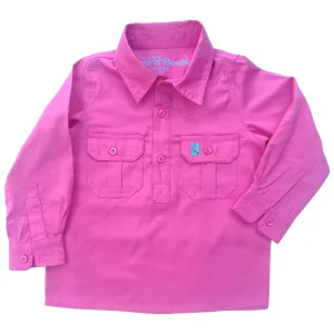 Kids Rose Half Button