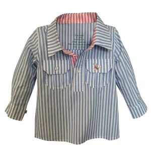 Kids U-Blue Stripe/Pink Stripe Trim