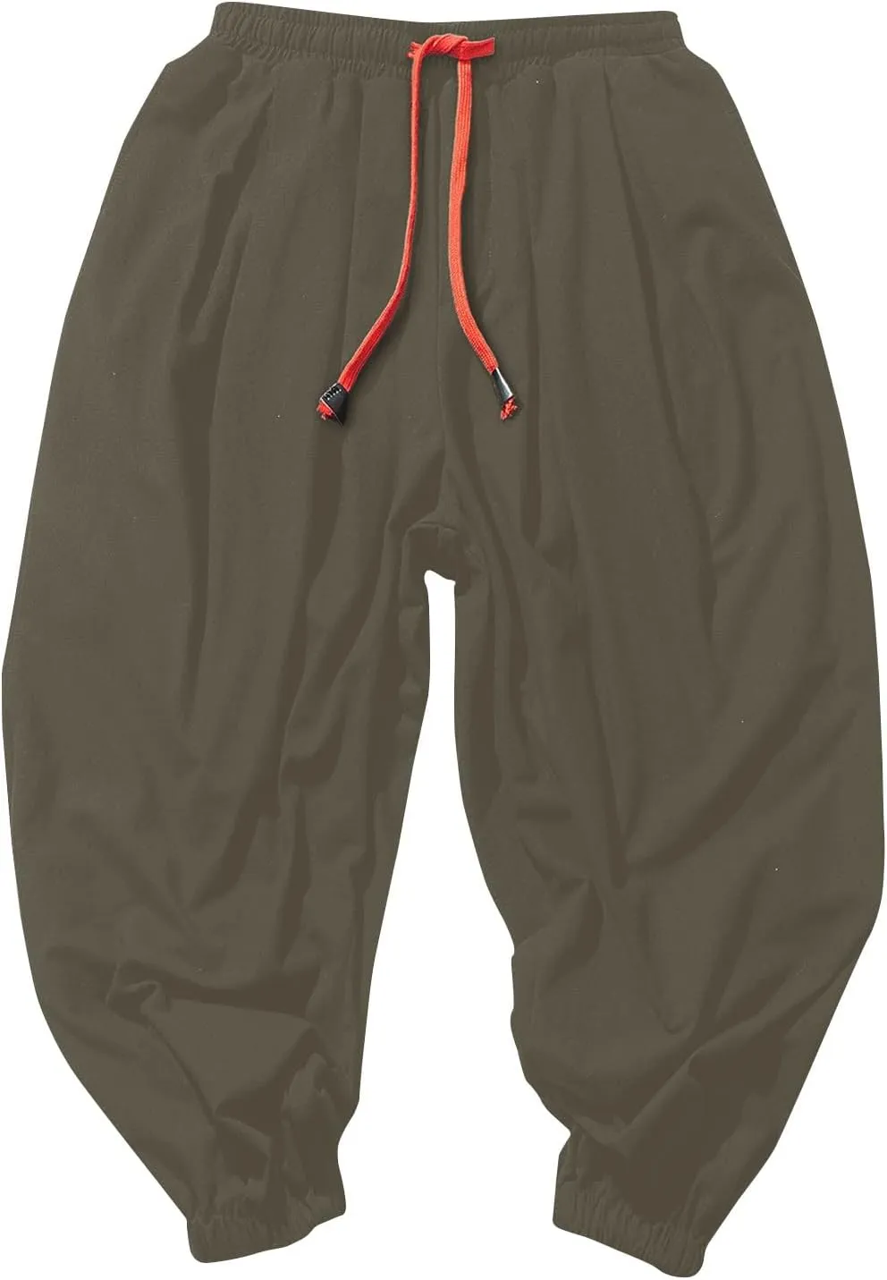 Linen Pants Men Drawstring Waist Elastic Bottom Lounge Pants 2025 Summer Loose Fit Boho Harem Pants Hippie Clothes