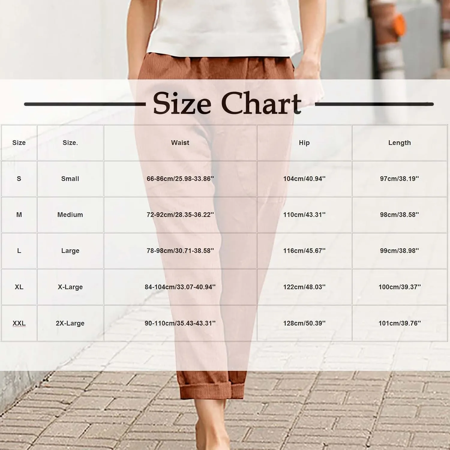 Linen Pants Women Summer Hight Waist Casual Pants Comfy Pull On Straight Leg Trousers with Pockets Trendy Lounge Pants