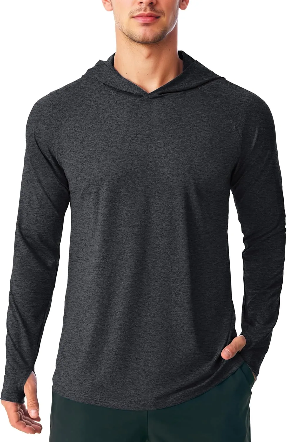 MAGCOMSEN Men's UPF 50  Sun Protection Hoodie Lightweight Long Sleeve Rash Guard Shirts Fishing Swim Athletic Workout
