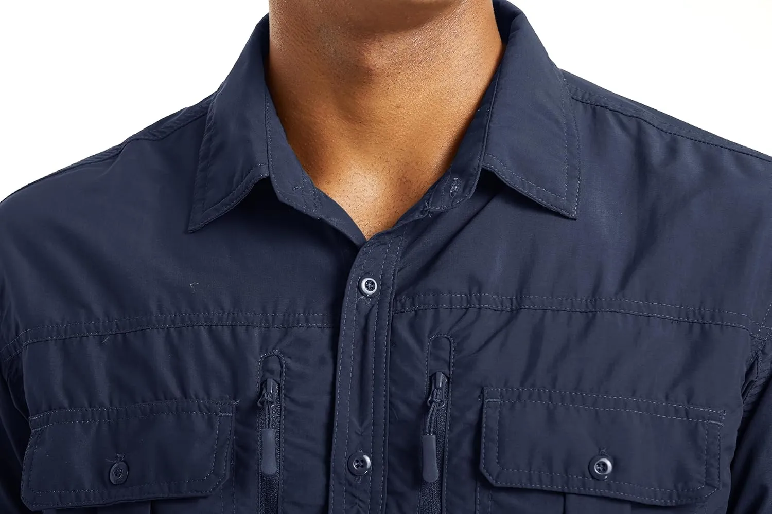 MAGCOMSEN Men's UPF 50  Sun Protection Shirts, Button Down Long Sleeve Shirt for Hiking, Fishing, Safari