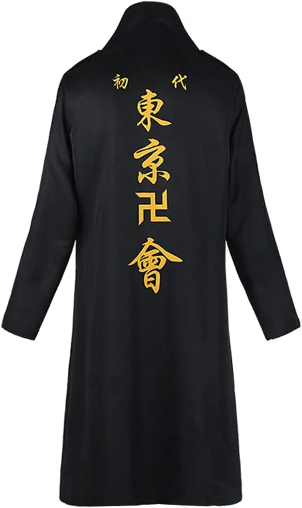 MEADOO Anime Cosplay Costumes Manjiro Jacket Coat Cloak Black Uniform Suit Adult Halloween Outfits