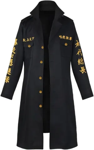 MEADOO Anime Cosplay Costumes Manjiro Jacket Coat Cloak Black Uniform Suit Adult Halloween Outfits