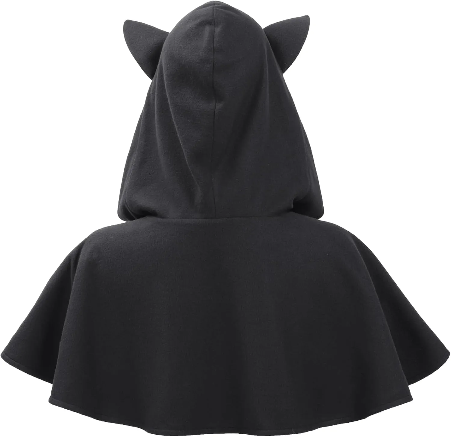 Medieval Cowl Anime Cloak with Cat Ears Hooded Lined Cape for Women Cosplay