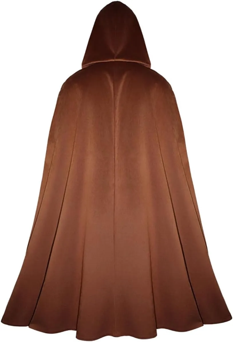 Medieval Velvet Hooded Cloak Robe Pirates Warrior Cosplay Costume Battle Uniform Halloween Outfits