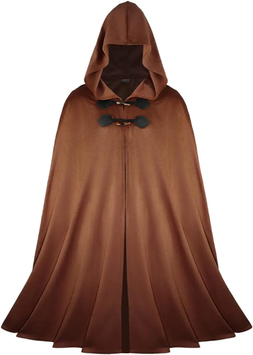 Medieval Velvet Hooded Cloak Robe Pirates Warrior Cosplay Costume Battle Uniform Halloween Outfits