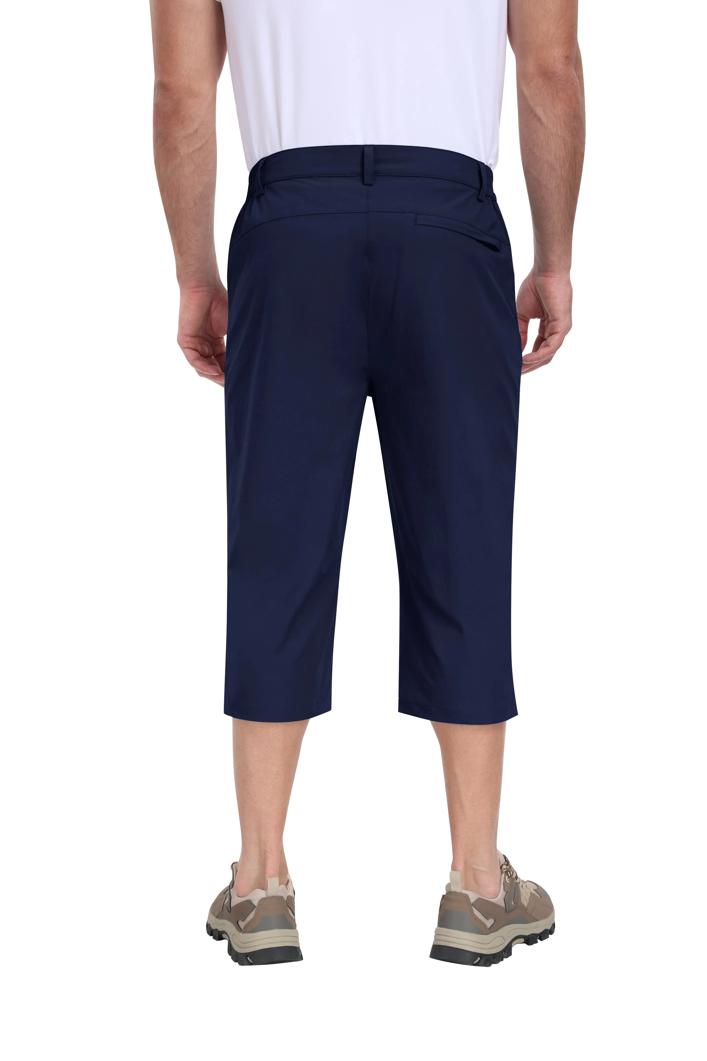 Men summer hiking solid color capri pants