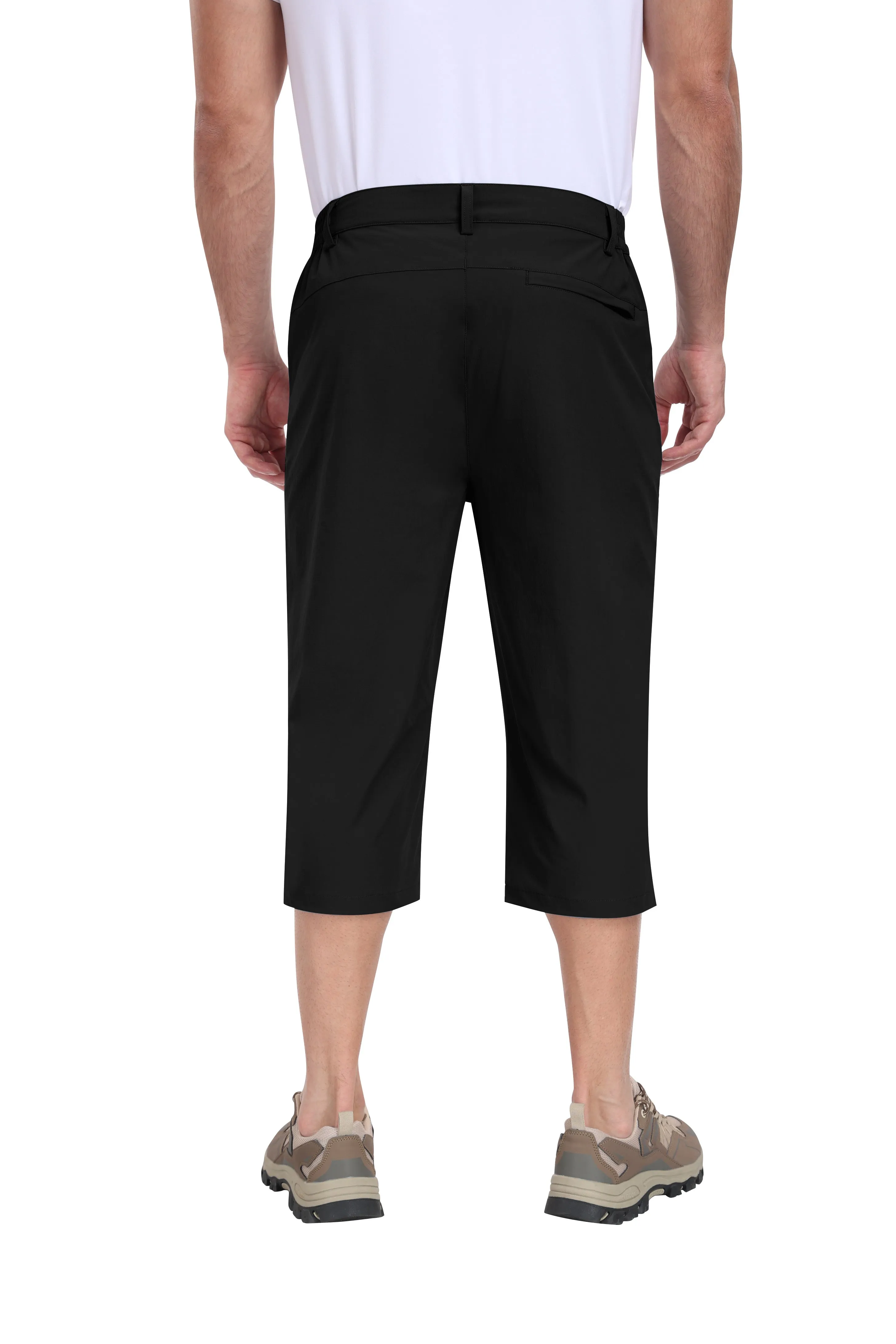 Men summer hiking solid color capri pants