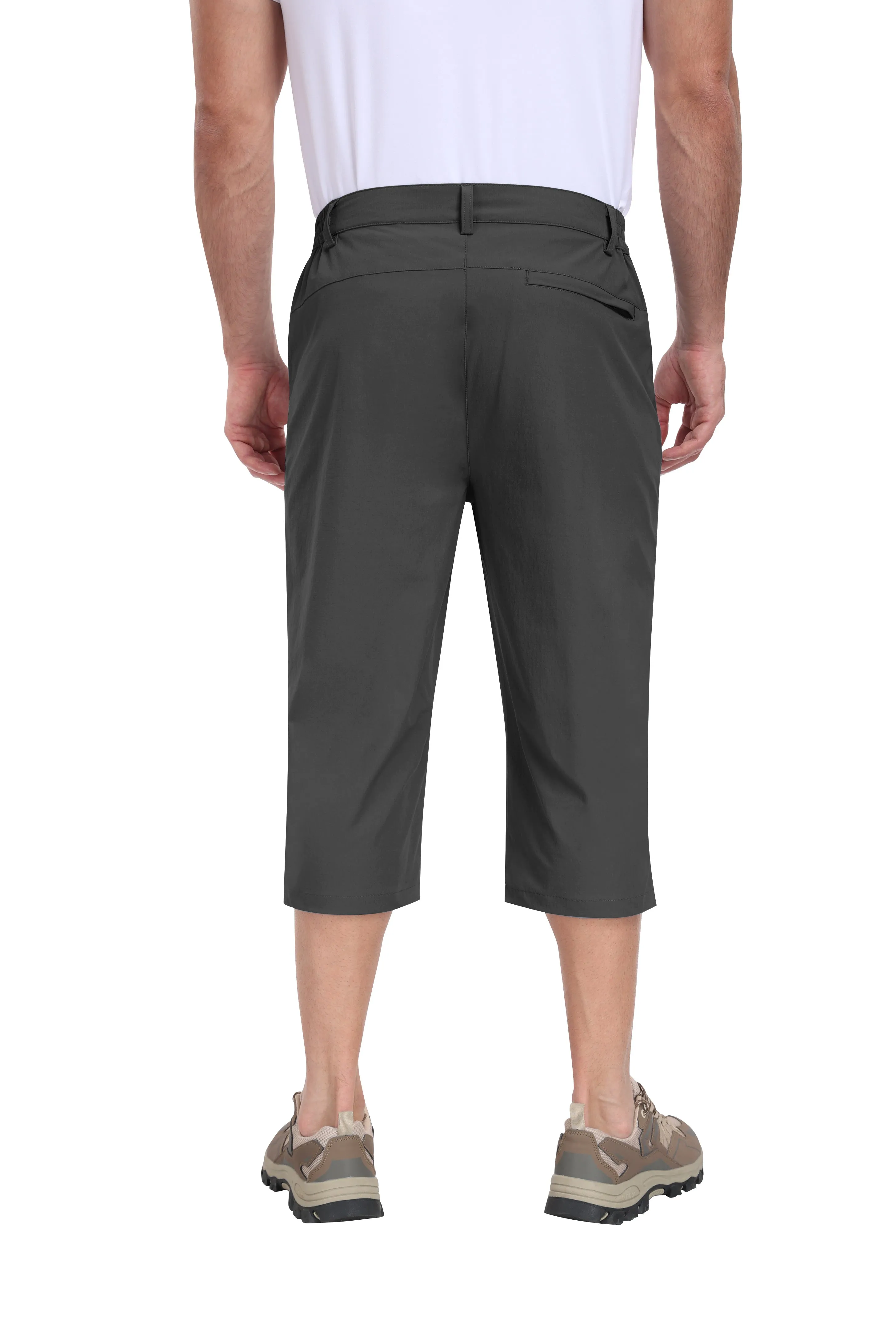 Men summer hiking solid color capri pants