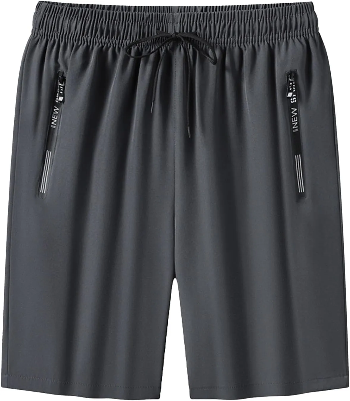 Men's Classic Cotton Casual Shorts, Ice Silk Athletic Elastic Waistband Daily Wear Walking Summer Loungewear