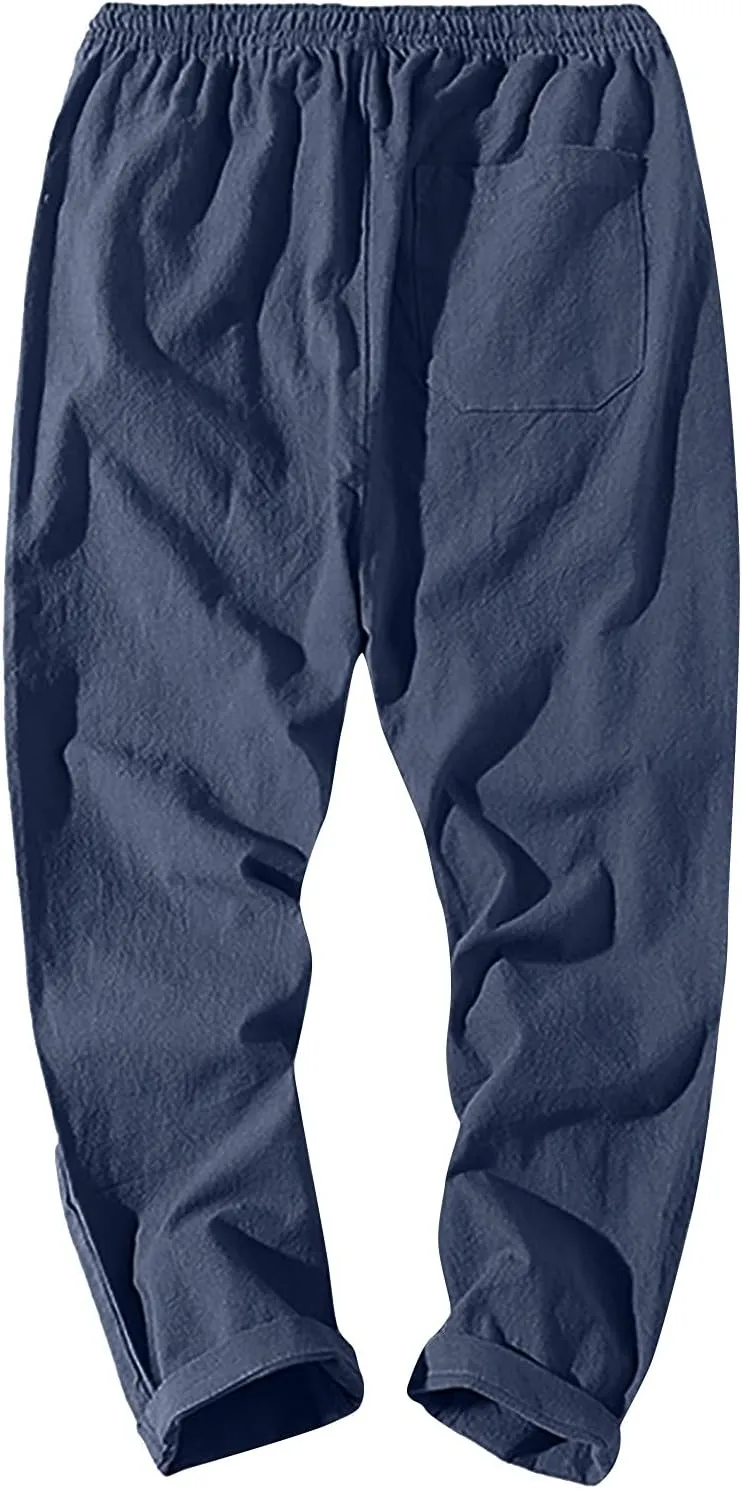 Mens Lounge Pants Home Outdoor Fashion Casual Basic Loose Quick-Drying Pants Polyester Pants Men