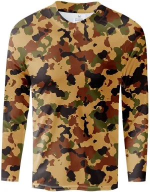 Men's MTB Shirt Long Sleeve Off-Road Motocross Cycling Jersey Mountain Bike Shirts Quick-Dry Moisture Wicking
