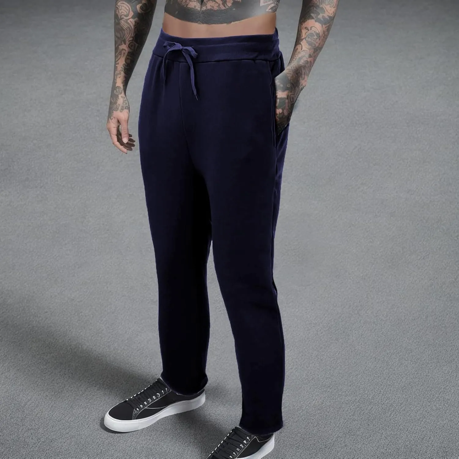 Men's Pleated Stitch Straight Leg Long Pants Men's Bootcut Corduroy Pants Oversized Sweatpants Men's Black Workout Pants Men
