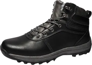 Men's Work Boots Steel Toe Hiking Sneakers Fur Lined Ankle Boot Women Workout Shoes Composite Toe Wide Outdoor Shoes Slip on Loafers Hike Grounded Footwear