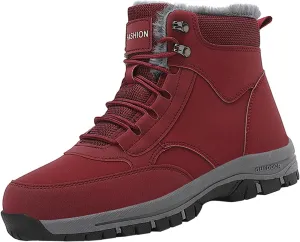 Men's Work Boots Wide Width Hiking Sneakers Warm Ankle Womens Safety Toe Shoes Slip Resistant Wide Outdoor Shoes Slip on Loafers Hike Grounded Footwear