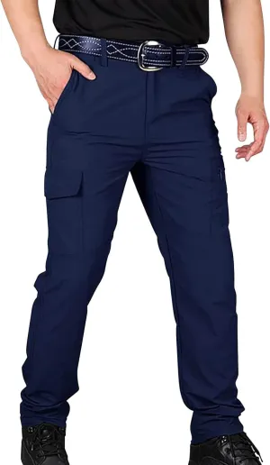 Mens Work Pants,Quick Dry Rainproof Outdoor Mountainering Trousers with Multi Pockets Athletic Casual Lightweight Golf Pants
