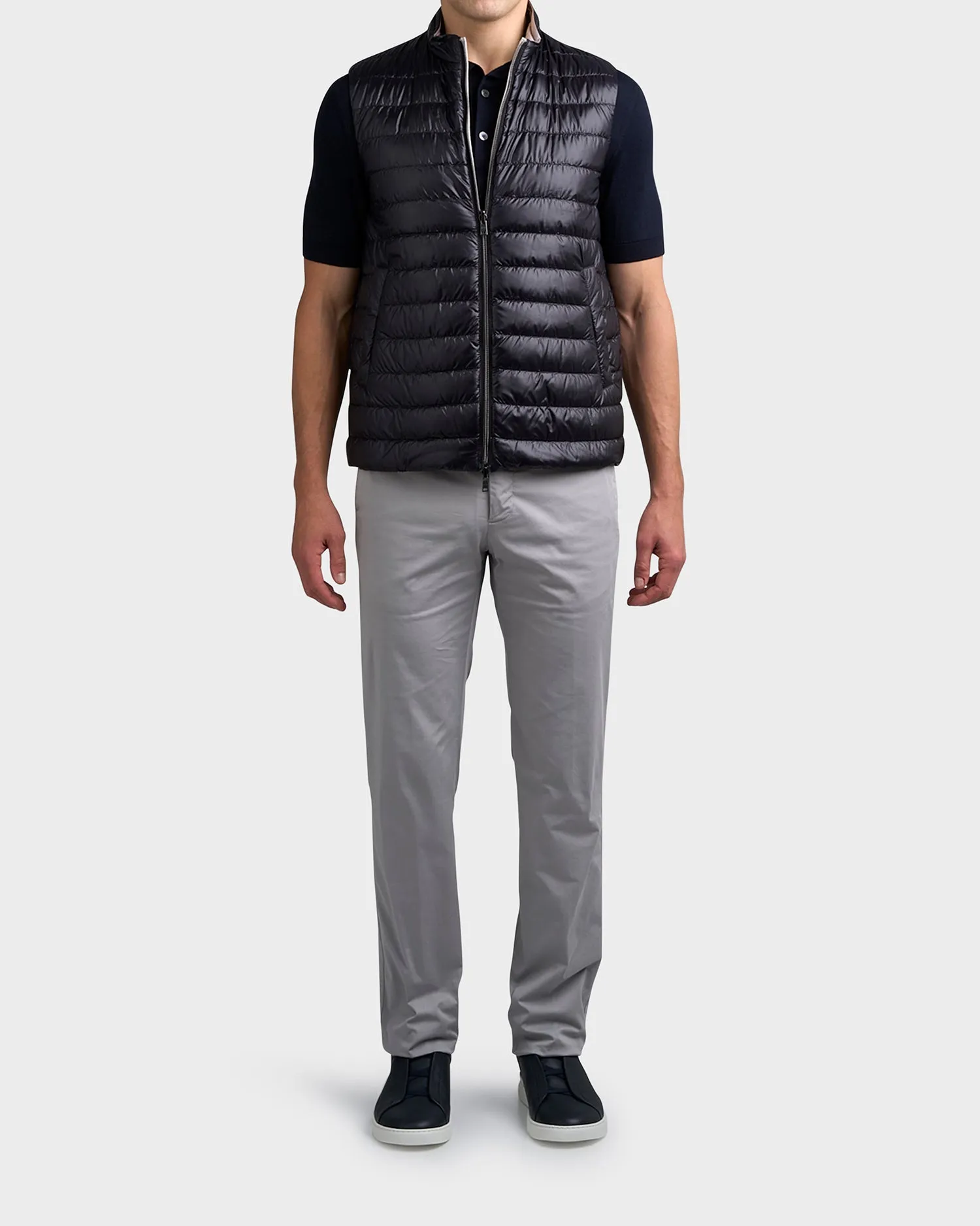 Midnight And Blue Reversible Puffer Vest