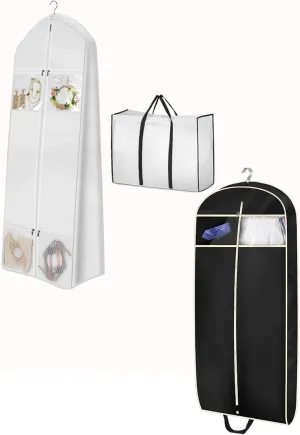MISSLO 70" Wedding Dress Bag Bundle with 43" Travel Garment Bag