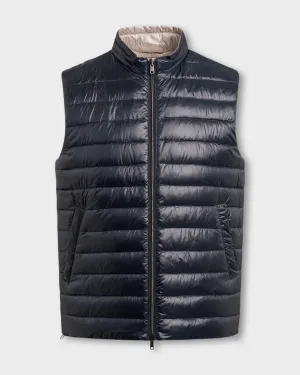 Navy Nylon Ultralight Reversibile Bicolore Gilet