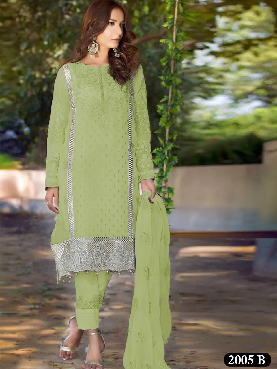 PAKISTANI NEW CONCEPT MULTIPLE SUIT GEORGETTE WITH ZARI WORK