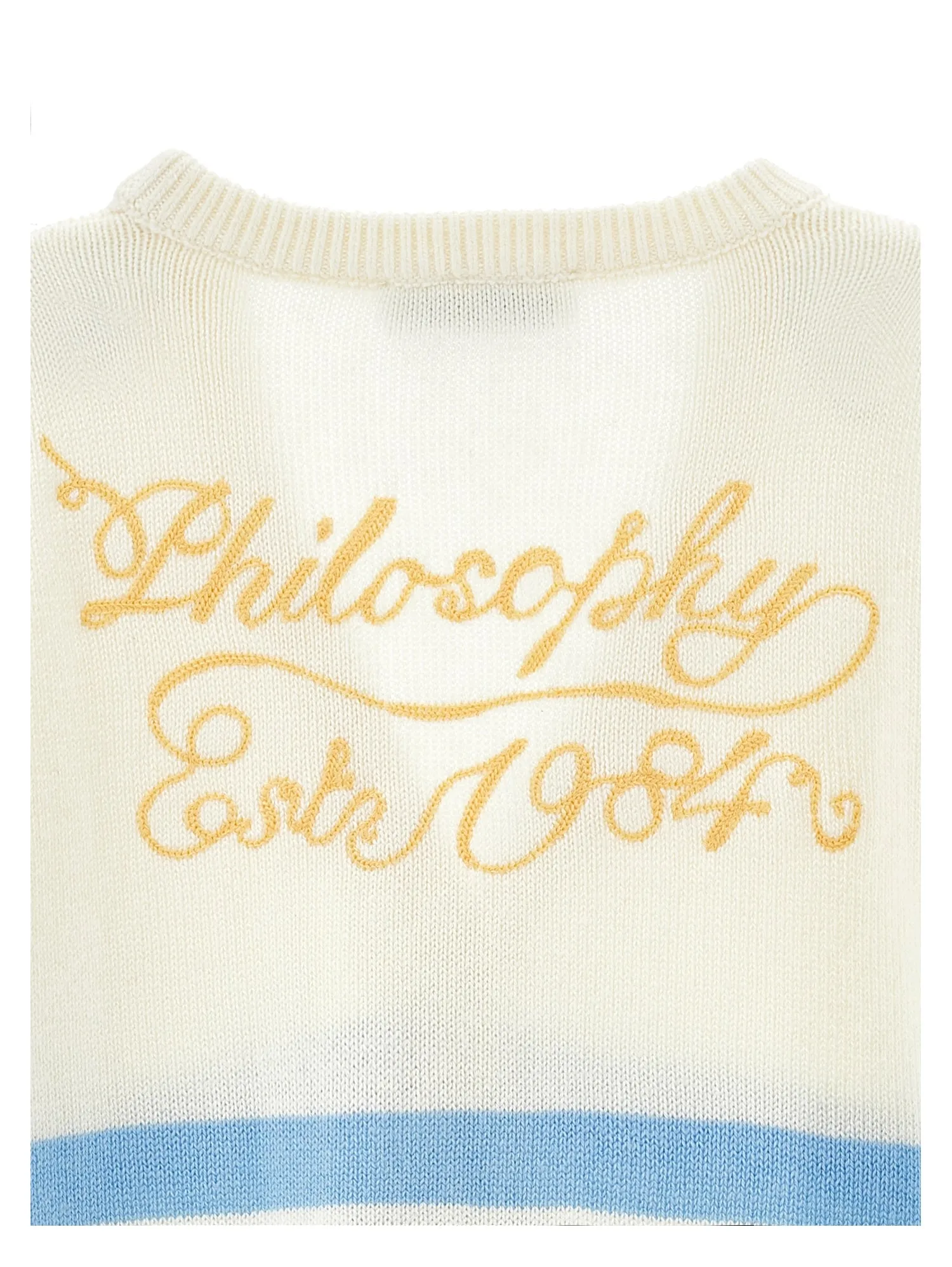 PHILOSOPHY BUTTON DOWN CARDIGAN WITH BUTTON HALF STRIPE